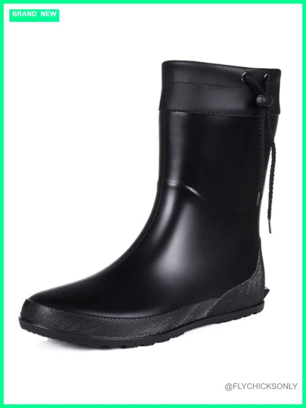 Women's Mid Calf Rain Boots Gardening Boots Ultra Lightweight Portable